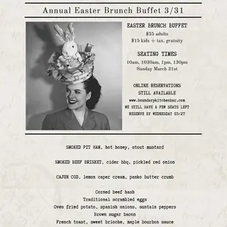 Easter Bruch Buffet Reservations